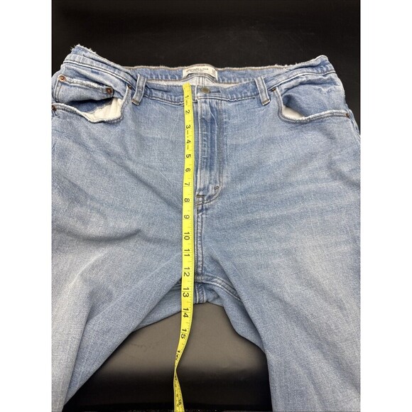 Abercrombie & Fitch Women’s Ankle Straight Ultra High Rise Jeans Size 34 / 18L - Picture 10 of 11